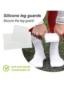 Silicone Non-Slip Soccer Leg Warmers - Non-Slip Leg Sleeves, Non-Slip Leg Warmers, Adjustable Height, Breathable Non-Slip, Unisex, Suitable For Soccer, Running And Various Sports - Multiple Sizes Available - Multicolor - View 3