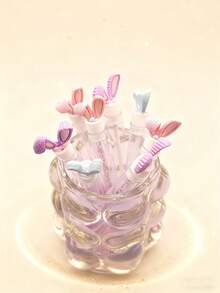 1/2/3/5/7pcs Cute Cartoon Rabbit & Rabbit Ear Design Mascara Wands/Eyebrow Brushes Set, Multi-Style Tube Packaging, Portable Makeup Brushes For Travel - Multicolor - View 5