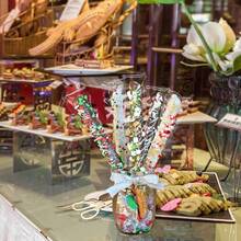 100 Pc Elf Ealing Cellophane Bag: 2x10 Inche Clear Pretzel  Reealable Pretzel Indidual Bag For Packaging ICY Candy Treat Popicle Coe - 100件 - 查看 4