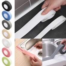 SENKEI 1.5英寸 x 10.5英尺淋浴房自粘填缝胶带，适用于卫生间、浴缸、厨房和墙壁的填缝密封条，厨房水槽防溅挡板，家居装修填缝工具，5米自粘防水填缝胶带，易于涂抹，适用于浴室和厨房的密封胶，是浴室底座、瓷砖和地板的理想选择。 - 白色 - 查看 10