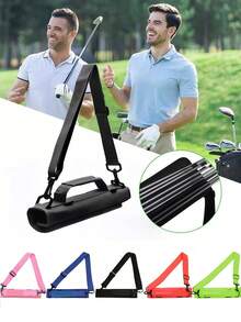 1pc Artisan Portable Mini Golf Carry Bag, Ideal For Golf Course, Mini Golf Club Bag With Strap And Stand, Suitable For Course Training, Practice, Driving Range, Gift For Golfers, Men And Women Golf Equipment