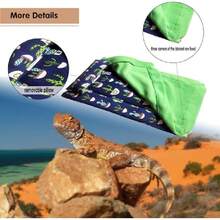 Bearded Dragon Bed Reptile Sleeping Bag With Pillow And Blanket Small Pet Warm Hide Habitat For Hamsters Lizards Bearded Dragon,29569805 - 藏蓝色 - 查看 5