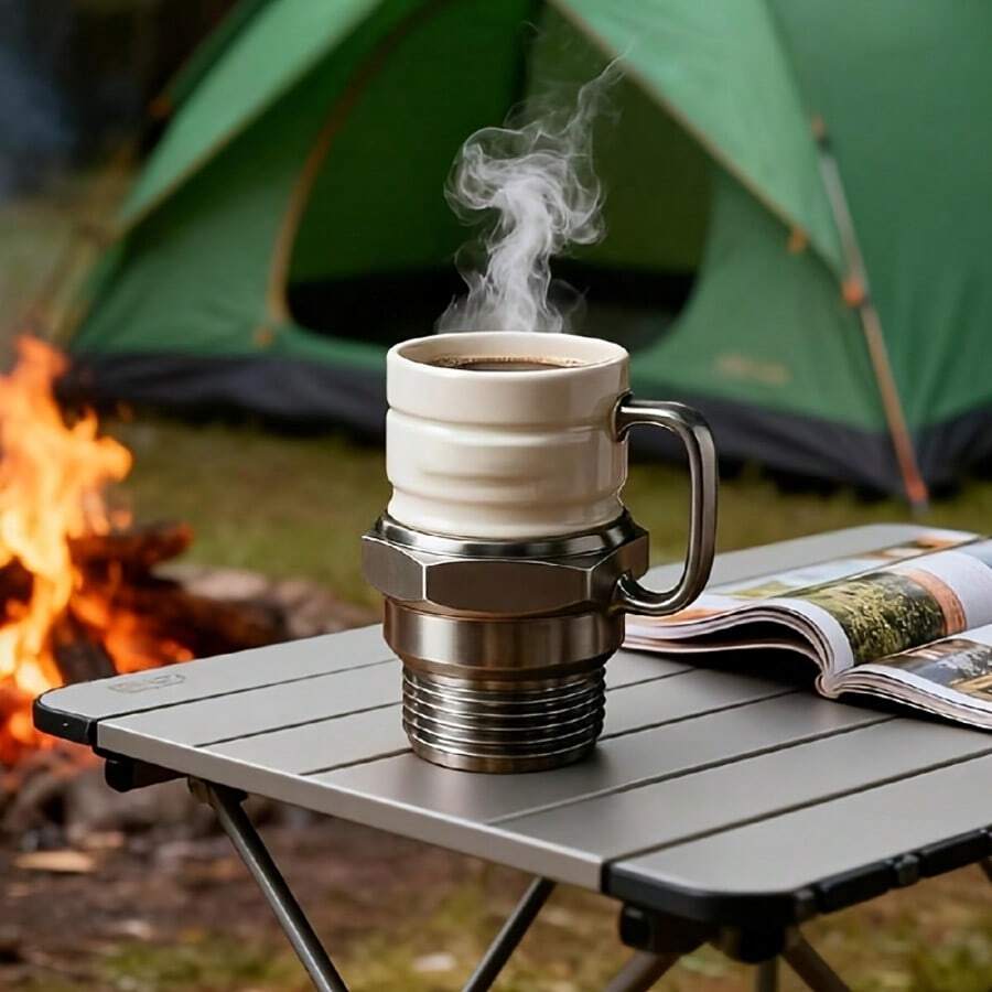 1pc Spark Plug Shaped Mug, Automotive Themed Coffee Cup, Mechanic Boyfriend Gift, Heat-Resistant Men's Mug, Father's Day Christmas Gift, Garage Workshop Decor, Coffee/Water Dual-Use Cup, Car Enthusiast Gift, Unique Coffee Mug, Themed Beverage Container, Durable Cup, Mechanical Presentation, DIY Mechanical, Car Enthusiast