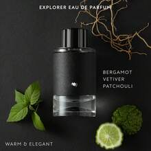 Perfumes de hombre Motnblanc Explorer EDP para Hombre 100ml perfume feromonas | Fragrancia Masculina de Lujo con Estilo de Cuero Negro y Detalles Plata | Aroma Woody y Aromático para Aventuras Uso Diario y Reuniones de Negocios | Perfecto como Regalo para Navidad Cumpleaños Aniversario a Hombres Audaces y con Estilo Quick Ship - Leñoso y terroso - Ver 3