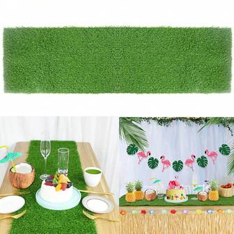Césped artificial para decoración de mesa, simulación de césped verde para picnic, boda al aire libre, decoración de mesa de fiesta