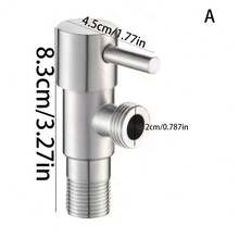 1个不锈钢三角阀壁挂式水龙头角阀进水截止阀家用厨房浴室配件 - 彩色 - 查看 12