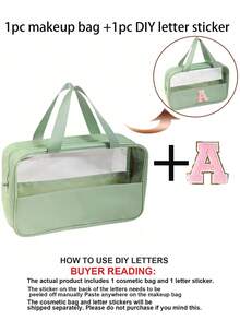 1个透明PVC化妆包,字母装饰洗漱收纳包,化妆包,沙滩包,夏季旅行必备,化妆包,化妆袋,化妆包,化妆品包,化妆品收纳包,旅行,化妆袋,包,梳妆台,化妆袋,旅行必备,化妆包,化妆包,包,旅行必备,梳妆台配件,小化妆包,化妆袋,化妆品包,旅行必备,大容量,大化妆包,圣诞礼物,化妆包,旅行,女士旅行必备礼物,化妆包,手拿包/小手提包,化妆品收纳包,化妆品整理包,化妆包,化妆刷收纳包,迷你化妆包,大容量化妆包,女士礼物,圣诞礼物,女士礼物创意 - 綠色 - 查看 19