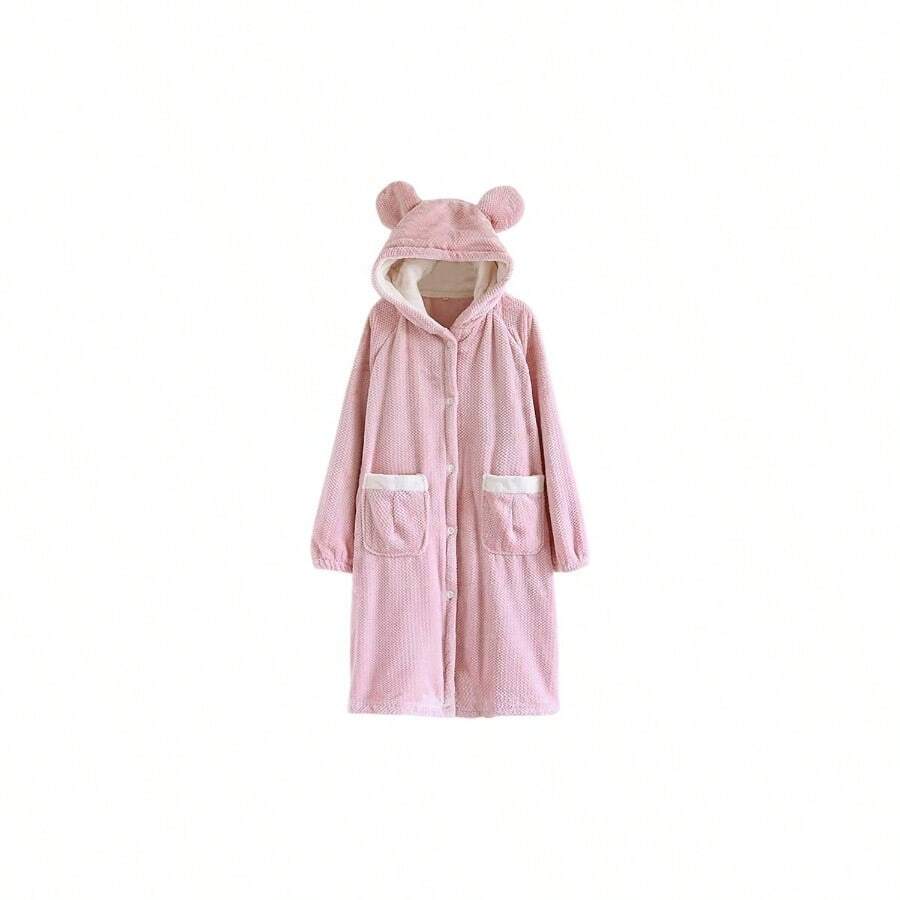 gruesa y gruesa para mujer, de franela para invierno, otoo 2024 - K-017 Rosa + G - Ver 1
