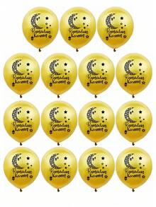 10/40个装快乐金属气球，金属紫色气球装饰，快乐乳胶气球，金属紫色装饰，适用于家居节日装饰、欢乐派对装饰、斋月装饰、开斋节乳胶气球节日派对用品 - 彩色 - 查看 6