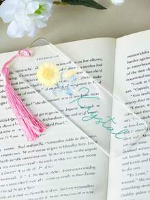 Personalized Name Acrylic Bookmark With 25 Styles Custom Handmade Floral Bookmarks For Book Lovers Unique Reading Accessories Teacher Student Gifts Back To School Stationery - Multicolor - View 35