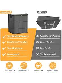 (2-7 Daysmust Arrive)1Pc Black Storage Bag, 70*60*50cm Large Clothes Storage Bags, Closet Organizers Storage Containers, Collapsible Storage Bins With Reinforced Handles, Sturdy Zippers, For Clothing, Blanket, Comforters, Large-Capacity Mobile Bag, Camping Picnic Bag, Wardrobe Storage Bag, Seasonal Clothing Storage Bag, Foldable Portable Storage Bag Suitable For Bedroom, Wardrobe, Under Bed, Living Room Back To School Supplies Bag For School School Accessories School Stuff, Travel Essentials Holiday Vacation Duffle Bag Luggage Suitcase Travel Bag - Multicolor - View 7