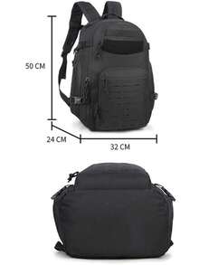 Mochila Tactica 45L Gran Capacidad, Mochila Funcional de Uso Rudo para Camping, Senderismo, Mochila Con Sistema Molle - Caqui - Ver 4