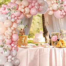 108-Piece Balloon Set, Including 18-Inch, 10-Inch, And 5-Inch Pink And White Latex Balloons - With Transparent Balloons, Suitable For Birthday Parties, Weddings, Kids' Birthday Party Decorations, Family Event Backdrop Decorations, Bridal Showers, Anniversary Celebrations, Graduation Parties, Back-To-School Season, Theme Parties, Wedding Season, And Spring Party Decorations - Multicolor - View 4