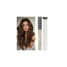 Hair Tinsel Clip In Tinsel Hair Extensions Coffee Fairy Glitter Hair Tinsel Kit For Women Heat Resistant 21.5In 6Pcs Festival Accessories For Party, Christmas, New Year, Halloween, Cosplay,Coffee - Coffee - 查看 1