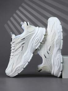 Low Top Men's Sports Shoes Sneakers Men Casual Running Shoes Jogging Shoes Male Walking Shoes Fashionable Omder Gradient Footwear Tennis Streetwear - White - View 2