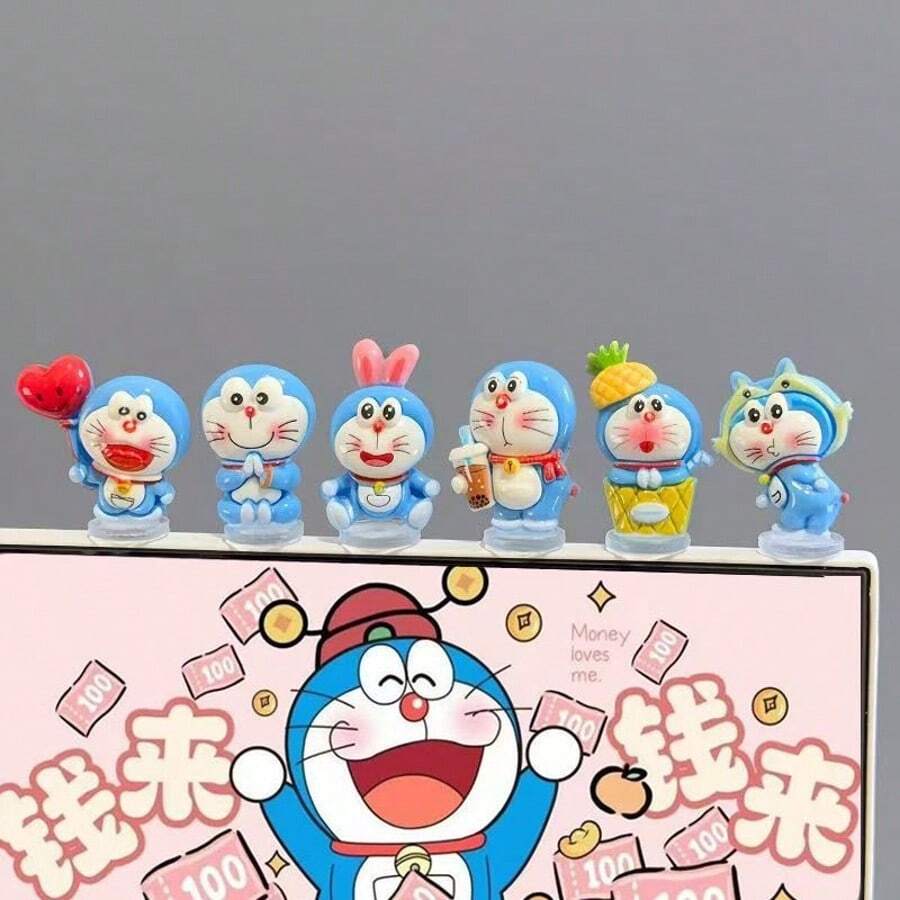 1set/6pcs Super Cute Car Accessories Car Center Console Interior Computer Large Screen Electric Car Interior Decorations, Christmas, Christmas Sock Filler, Christmas Gifts, Christmas, Christmas Decorations - Multicolor - View 1