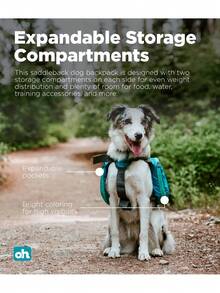 Outward Hound Medium Blue Quick Release Dog Backpack With Mesh & Nylon, All Breeds, Outdoor Use - 藍色 - 查看 4