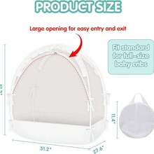 Baby Mosquito Net Tent, Easy To Install, Convenient - White - View 8