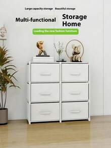 1 件全新抽屉式收纳架，家用书架储物柜，适用于客厅、书房、玩具、零食、床头柜 - 彩色 - 查看 2