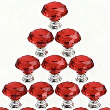 Christmas Theme Crystal Knobs, Holiday Season Cabinet Drawer Decorative Handles, Christmas Color Crystal Knobs Decor Dresser Drawers And Kitchen Cabinets, Wardrobe Doors, Furniture, Christmas Decoration - Multicolor - View 15
