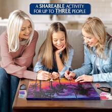 [Free Shipping]ArtSkills Diamond Painting Kit, Diamond Art On Framed Canvas With Gem Storage Case And Accessory Kit, Beach, 3 Stretched Canvas Panels, 14" X 7" Each,Beach - 海灘 - 查看 6