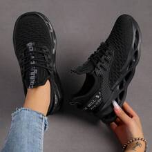 Zapatillas deportivas ligeras y suaves de malla para ocio, viajes al aire correr, 2025 - Negro - Ver 6