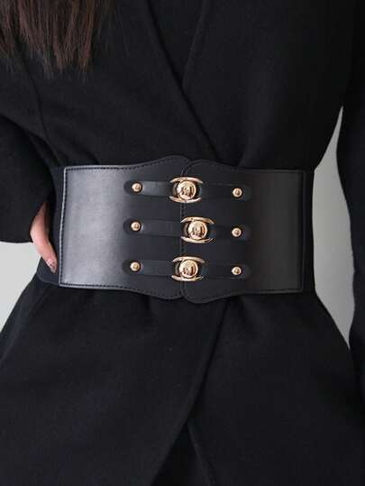 1pc Women's Elastic Waist Belt, Versatile Fashion Waist Cincher For Dress, Shirt, Suit, Adjustable Waistband