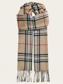 1 Piece Classic Plaid Scarf, Boyfriend Scarf, Warm Men's Scarf Double-Sided Unisex Birthday Gift, Autumn Winter Men's Accessories Men's Scarf - 1 - 查看 5
