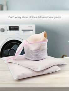 3 Pieces Mesh Laundry Bag With Zipper - Durable Laundry Protection Bag For Delicate Laundry Lingerie & Clothes - Ideal For Washing Machines Machine Washable Suitable For Delicate Items Underwear And Clothes - Gentle Cleaning Protector Underwear Storage Minimalist Style Zippered Mesh Pocket Dorm Room Essentials Clothes Organizer Closet Organization And Storage Bedroom - Nhiều màu - Xem 2