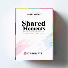 HEART BRIDGE 1PC "Shared Moments" Couples Conversation Cards - The Emotional Connection Version: A Tabletop Card Game With 50 Deep Question Prompts To Improve Communication And Bring You Closer, Perfect Unforgettable Romantic Gift |50 Cards| - Multicolor - View 2