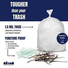 Plasticplace - Bolsas de basura W33LDC1 de 33 galones │ 1,2 mil. | Bolsas transparentes para latas de basura | 33 x 39 pulgadas (100 unidades)(default) - Multicolor - Ver 4