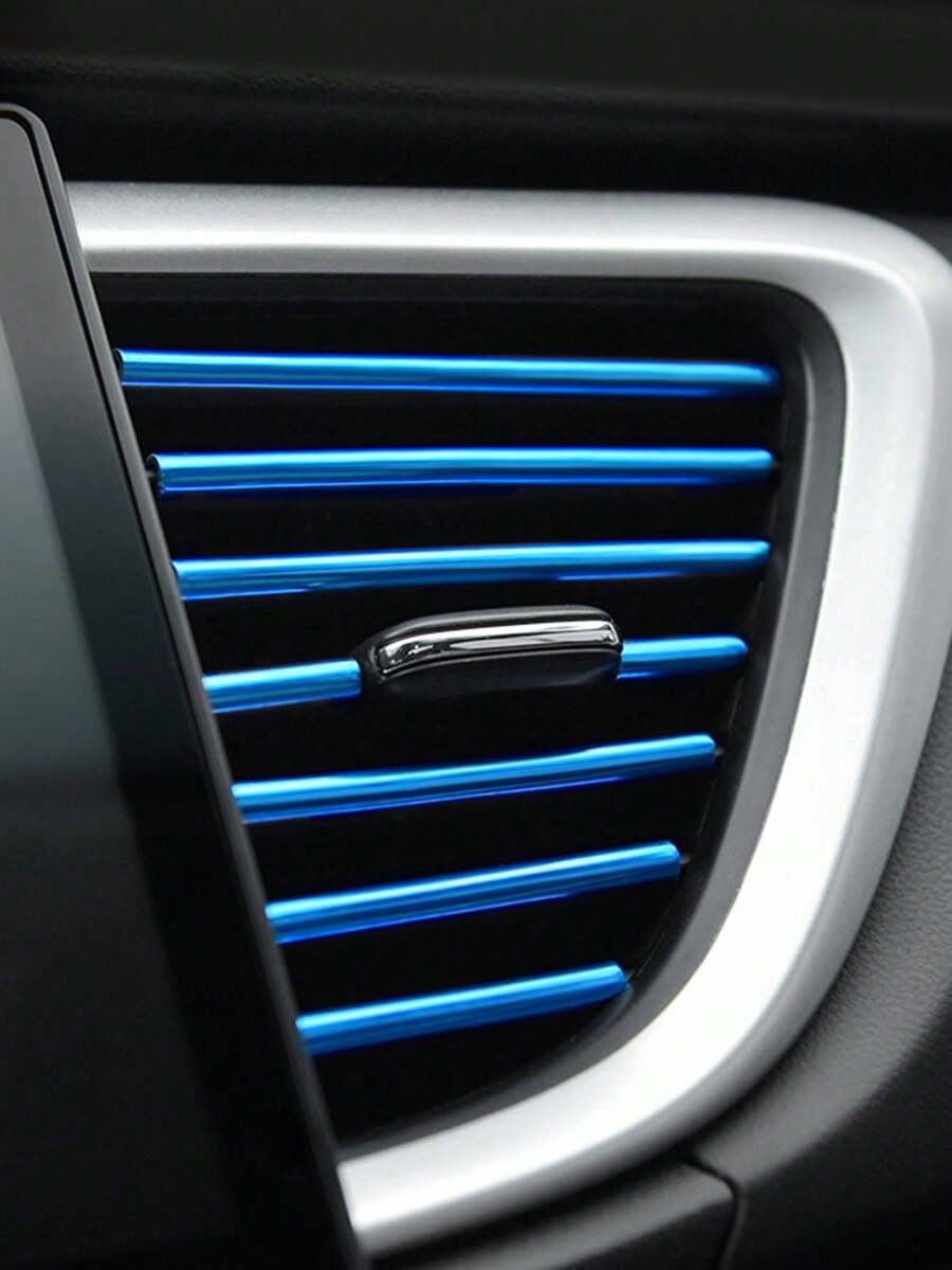10pcs Blue Automotive Interior Air Vent Dashboard Trim Strips - Blue - View 1