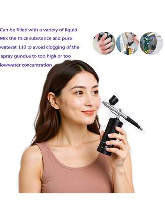 Airbrush With Compressor Portable Airbrush For Nails Cake Tattoo Makeup Paint Air Spray Gun Oxygen Injector Air Brush Kit