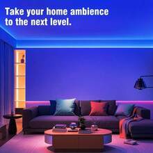 RGB LED Strip Lights With Remote Control, USB Powered, Adjustable Brightness & Color Modes, Multiple Lighting Effects For TV, Room, Stairs, Holidays