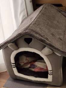 Four Seasons Universal Pet Bed For Cats & Small Dogs - Removable Washable Cover, Calming Anxiety Relief Nest With Soft Cushion, Non-Slip Indoor Kennel (S/M/L) - Multicolor - View 15