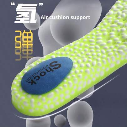 Sportinläggssulan erbjuder hög elasticitet, stötdämpning, andningsförmåga och luktmotstånd, vilket gör den till ett bekvämt och avslappnat val. Den är perfekt för basketskor med sin luftkudde, vilket ger en verkligt explosiv upplevelse.