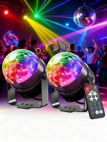 USB供电LED迪斯科球灯 - 桌面频闪灯，适用于派对装饰、毕业典礼、生日、婚礼、夏季活动和酒吧活动 - 采用ABS塑料灯罩，内置电子元件，无需电池 - 多色光 - 查看 10