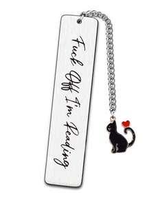 Dấu trang khắc bằng thép không gỉ mới, Mặt dây chuyền bằng thép không gỉ hình mèo hoạt hình, Quà tặng sáng tạo cho giáo viên, học sinh - Bạc - Xem 5