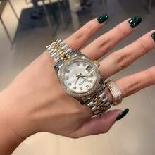 Factory Low Price Wholesale Dropshipping  Oyster Perpetual Datejust 31MM Swiss Quartz Women's Watch Datejust Series Olive Green Watch Wholesale - Diamond Circle Coffee - View 10