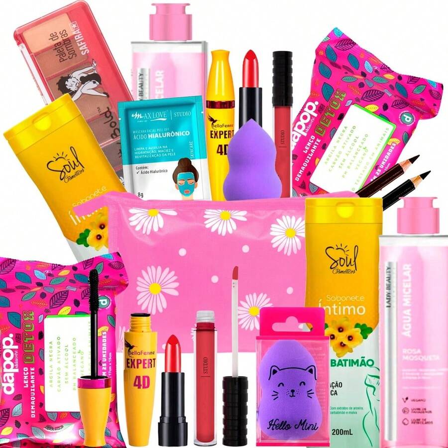 Makeup Set With Toiletry Bag For Perfect Skin - 米色 - 查看 1