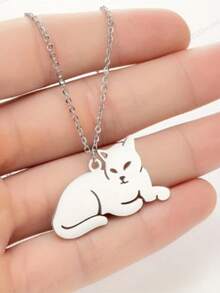 男士卡通猫吊坠项链，链条项链饰品，时尚项链，派对朋友礼物