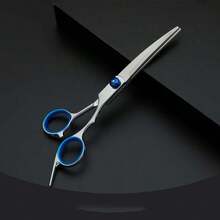 Professional Pet Grooming Scissors, Zinc Alloy Straight & Curved Scissors For Cats, Teddy, Poodle, Dogs - Multicolor - View 12