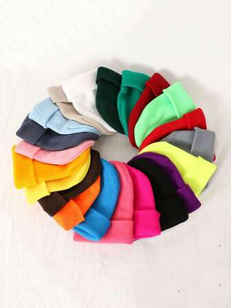 1 Acryl gestrickte Wollmütze, modisch und warm für den Outdoor-Winter, vielseitig für Skifahren und Radfahren, nicht kälteempfindlich, praktisches Warmhalte-Accessoire