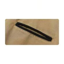 Chaqueta de Hombre Primavera Otoo Japons Retro Pana Patchwork Solapa Casual Diario Superior - XL + Caqui - Ver 5