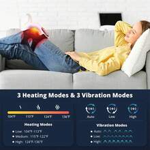 Medcursor Electric Heating Massage Knee Pad Wireless Heated Knee Massager Temperature Hot Compress Vibration Massage - 1 - View 3