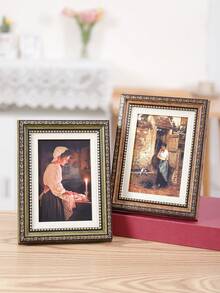 1pc 4"X6" Vintage Style Photo Frame, Suitable For Home, Living Room, Bedroom Wall Or Tabletop Display, Ideal For Decorating, Commemorating Friends, And Gift Giving - Multicolor - View 10