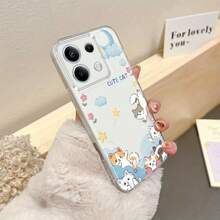 Funda de Teléfono Moon Cat Compatible con Redmi 10, 12C, 13, 14C, A1, A2+, A3, Note 8, 9, 10, 11S, 12, 13, 14 Pro+,  10T, 11 Lite, 13T, 14, 14T Pro, Poco C61, C65, C75, M4 Pro, M5S, M6, X3, X4, GT, X5, X6, X7 Pro, F3, F4, F5, F6 Pro Funda Protectora de TPU Transparente a Prueba de Golpes de Cobertura Completa, Creativa y a la Moda - Colores mixtos - Ver 5