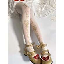 Summer Ultra-Thin Lolita Sweet Lace Tights – Sheer Hosiery With Cute Heat Pressed Design, Perfect For Lolita Fashion, Elegant & Comfortable For Everyday Wear - trắng - Xem 9