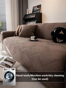 1 Vỏ bọc ghế sofa màu trơn cổ điển, độ đàn hồi cao, chống bụi và chống bẩn, bảo vệ đồ nội thất có thể giặt bằng máy/tay, phù hợp với mọi mùa, phù hợp với ghế sofa 3/4 chỗ ngồi (có nhiều kích cỡ) - màu nâu - Xem 8