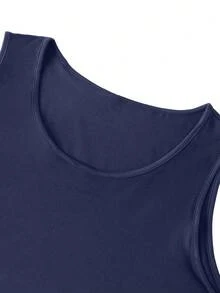 GRDR Men's Narrow Shoulder Tank Top, Fashionable For Summer - Navy Blue - View 6